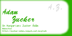 adam zucker business card
